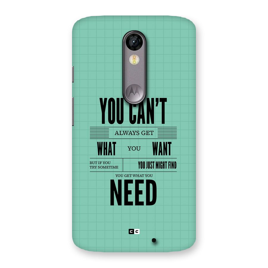 Cant Always Get Back Case for Moto X Force
