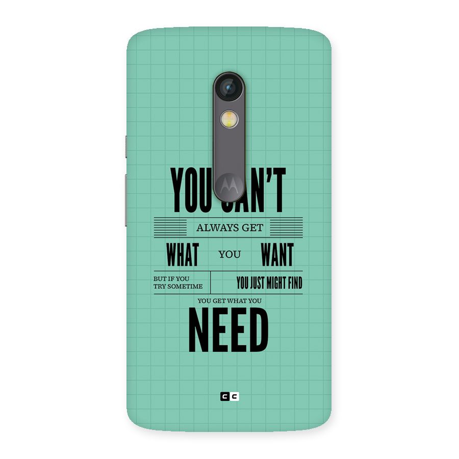 Cant Always Get Back Case for Moto X Play