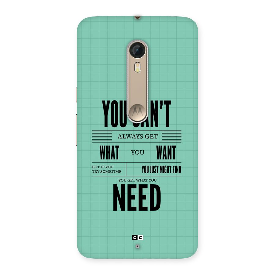 Cant Always Get Back Case for Moto X Style
