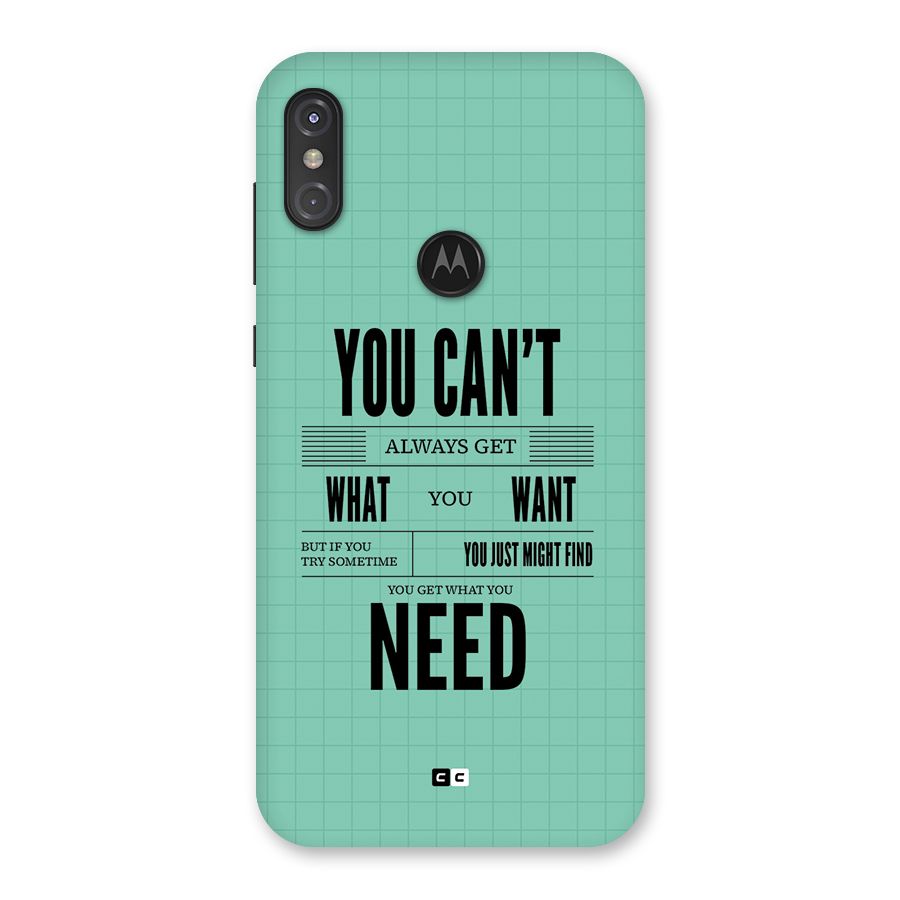 Cant Always Get Back Case for Motorola One Power