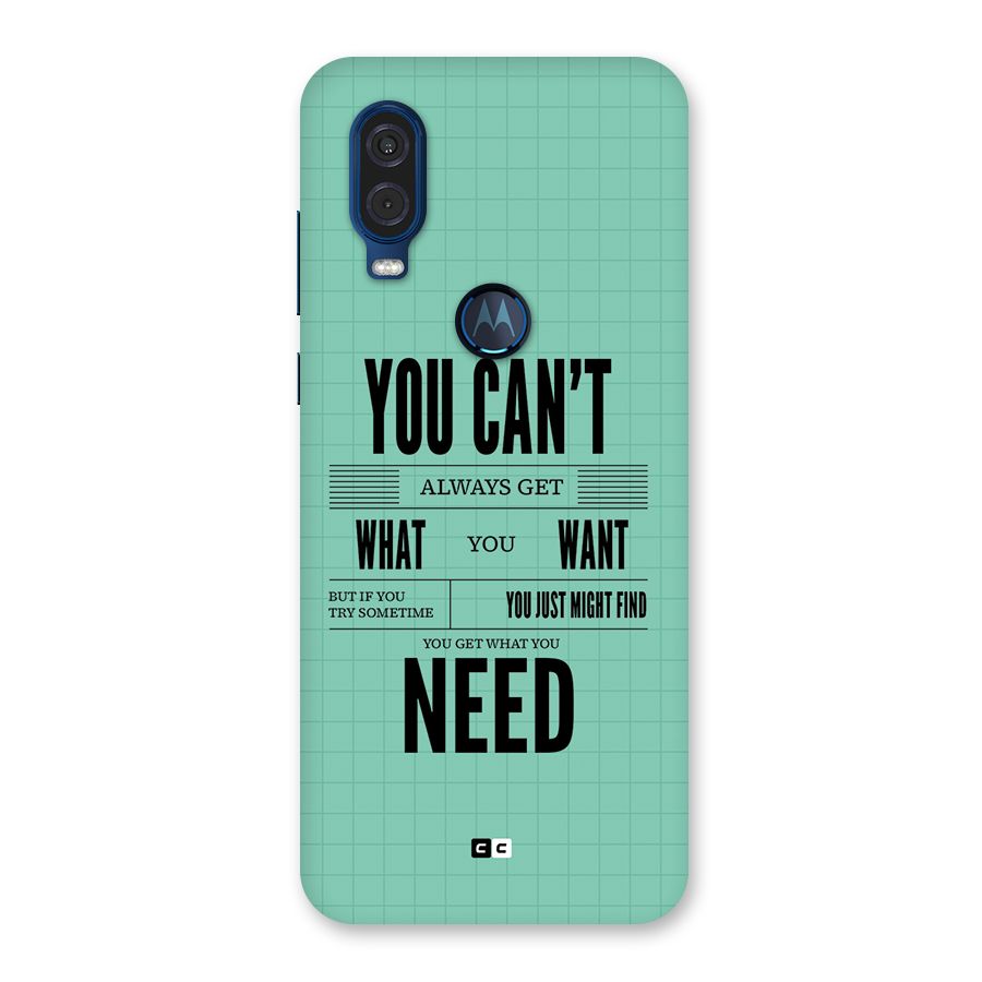 Cant Always Get Back Case for Motorola One Vision
