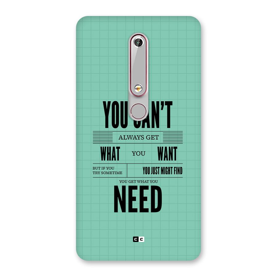 Cant Always Get Back Case for Nokia 6.1
