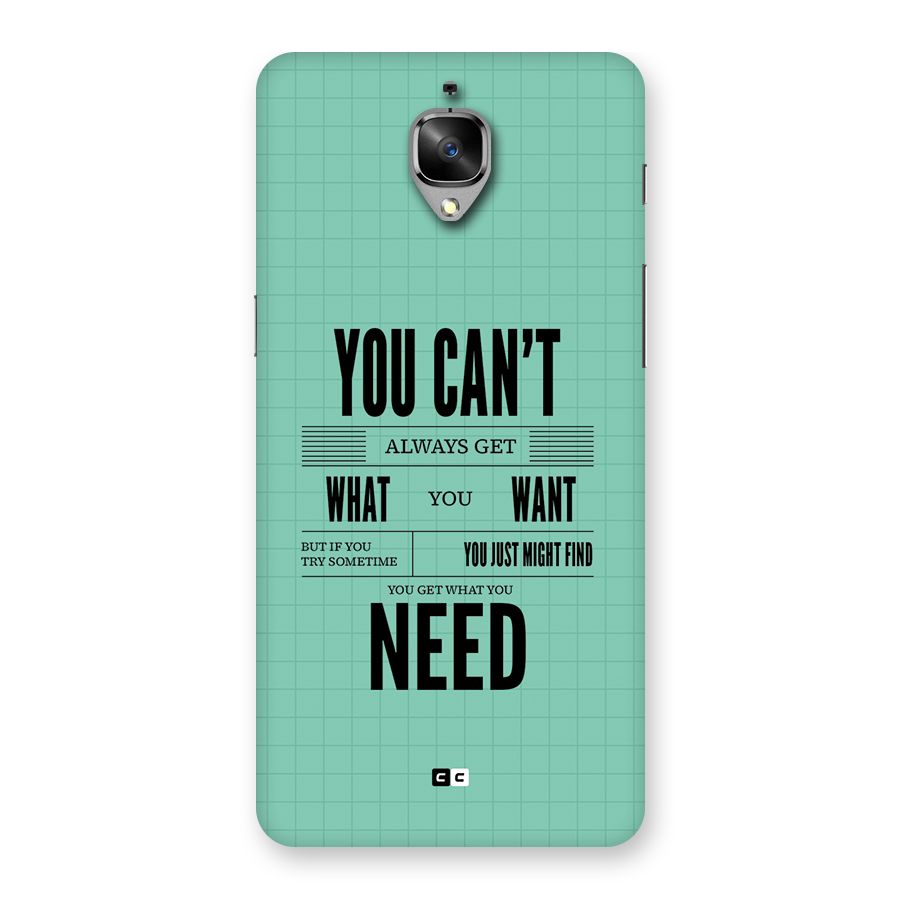 Cant Always Get Back Case for OnePlus 3T