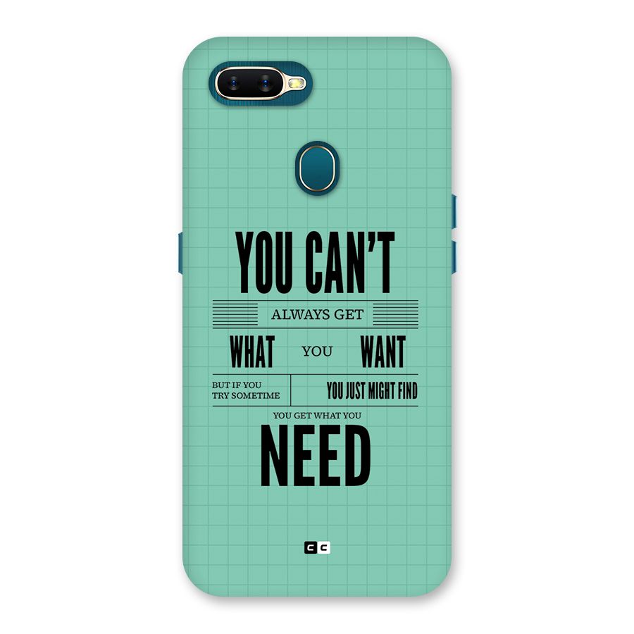 Cant Always Get Back Case for Oppo A11k