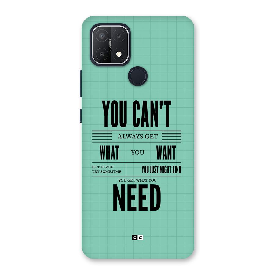 Cant Always Get Back Case for Oppo A15s