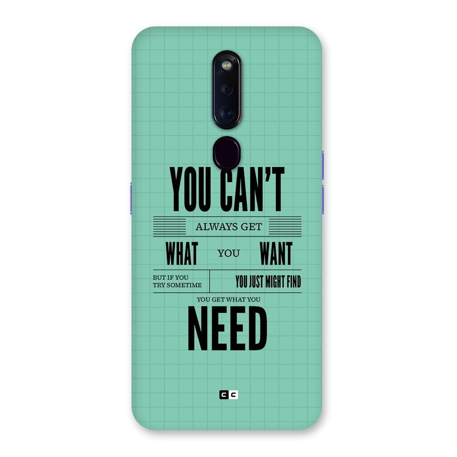 Cant Always Get Back Case for Oppo F11 Pro