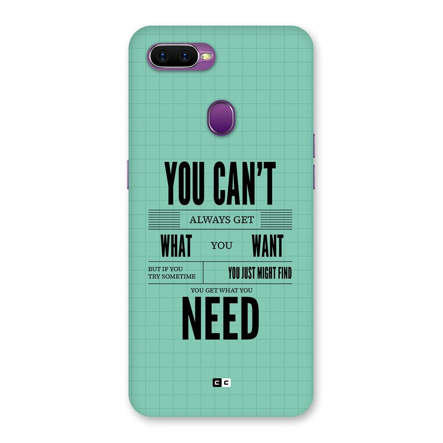 Cant Always Get Back Case for Oppo F9