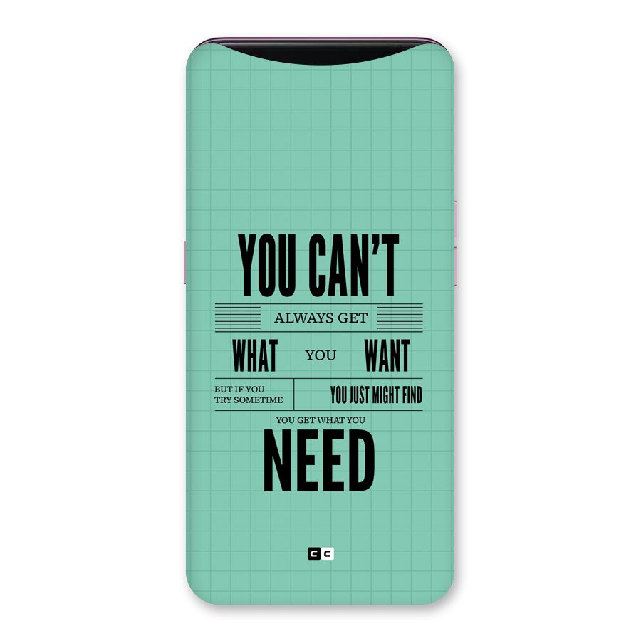 Cant Always Get Back Case for Oppo Find X