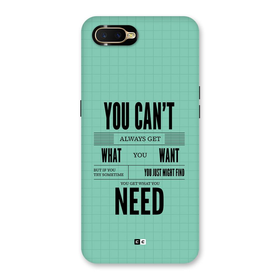 Cant Always Get Back Case for Oppo K1