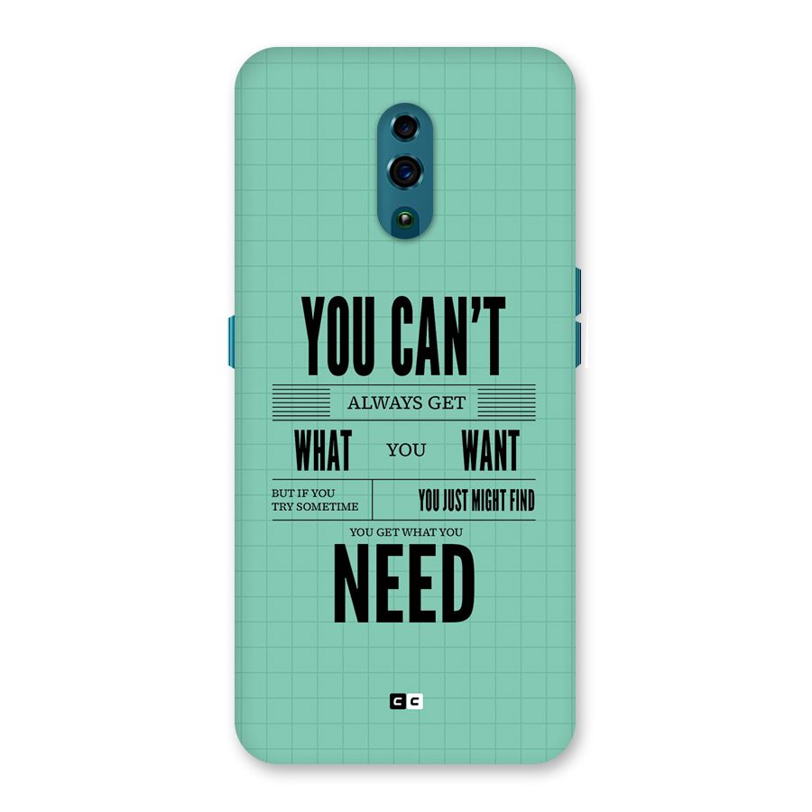 Cant Always Get Back Case for Oppo Reno