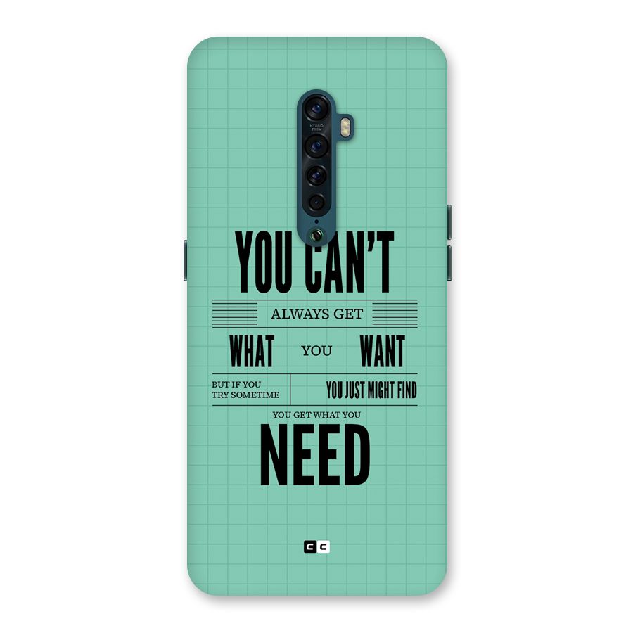 Cant Always Get Back Case for Oppo Reno2