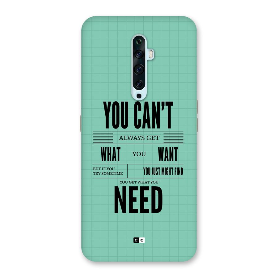 Cant Always Get Back Case for Oppo Reno2 F