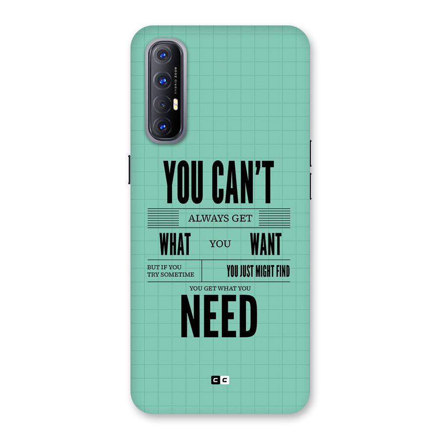 Cant Always Get Back Case for Oppo Reno3 Pro