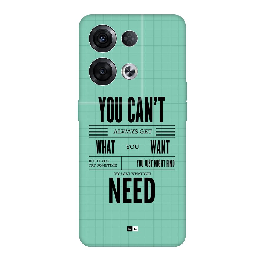 Cant Always Get Back Case for Oppo Reno8 Pro 5G