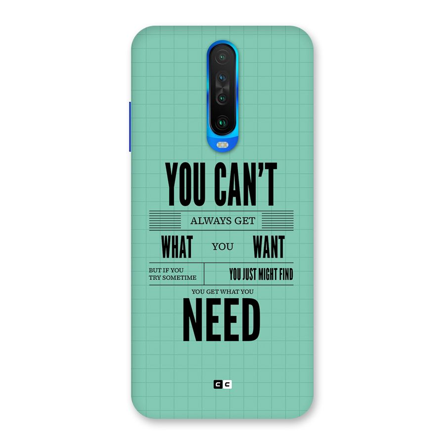Cant Always Get Back Case for Poco X2