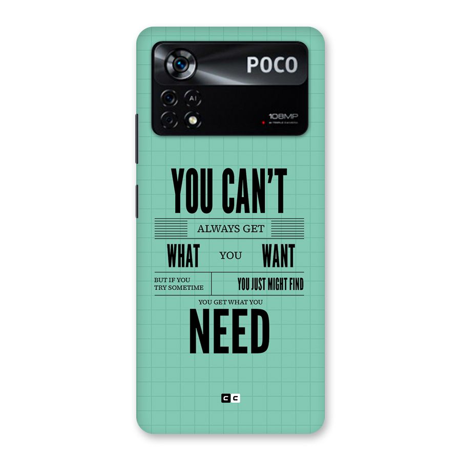Cant Always Get Back Case for Poco X4 Pro 5G