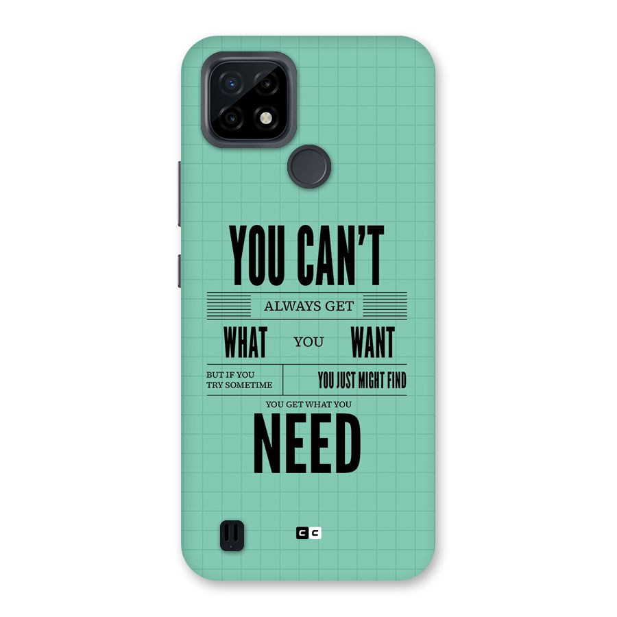 Cant Always Get Back Case for Realme C21