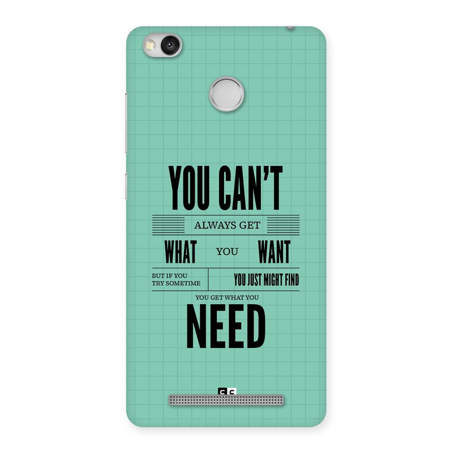 Cant Always Get Back Case for Redmi 3S Prime