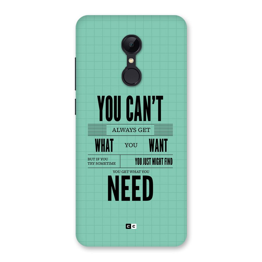 Cant Always Get Back Case for Redmi 5