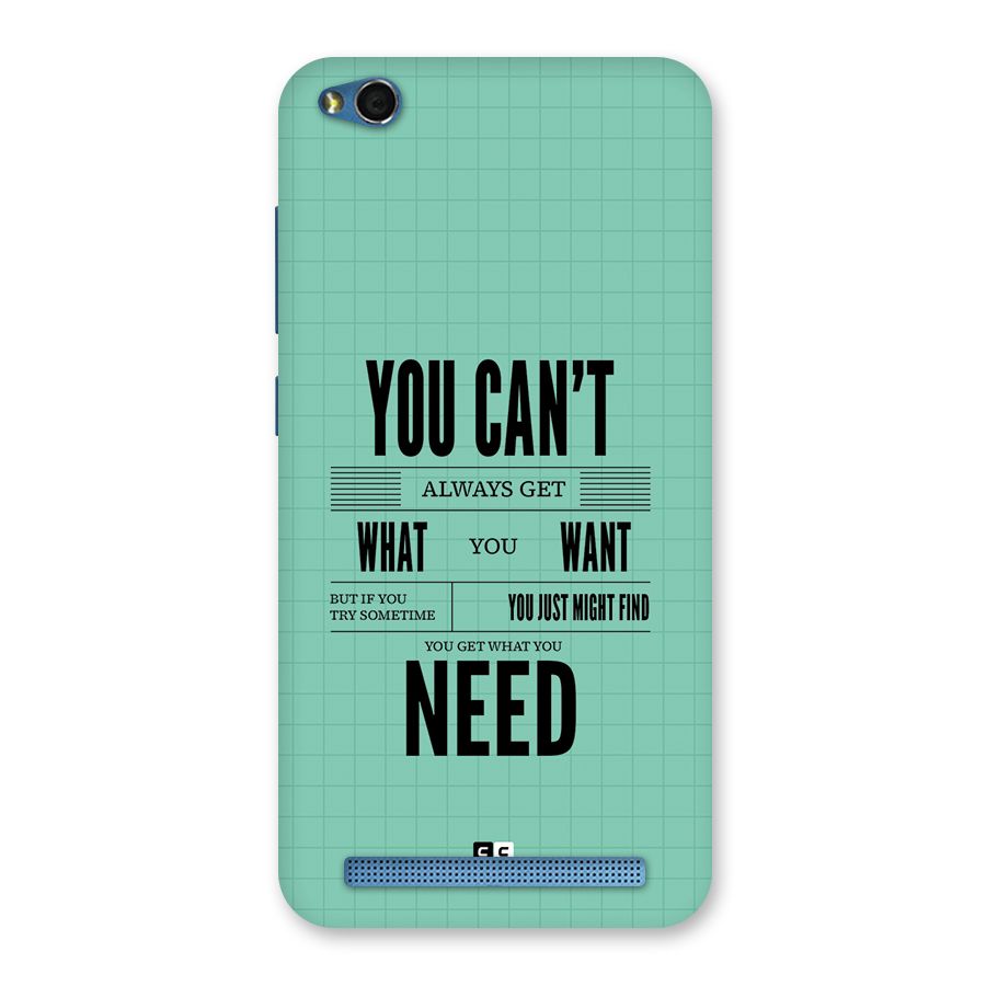 Cant Always Get Back Case for Redmi 5A
