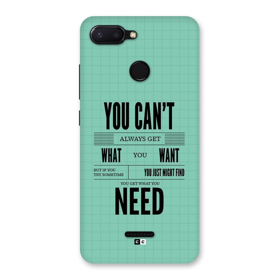 Cant Always Get Back Case for Redmi 6