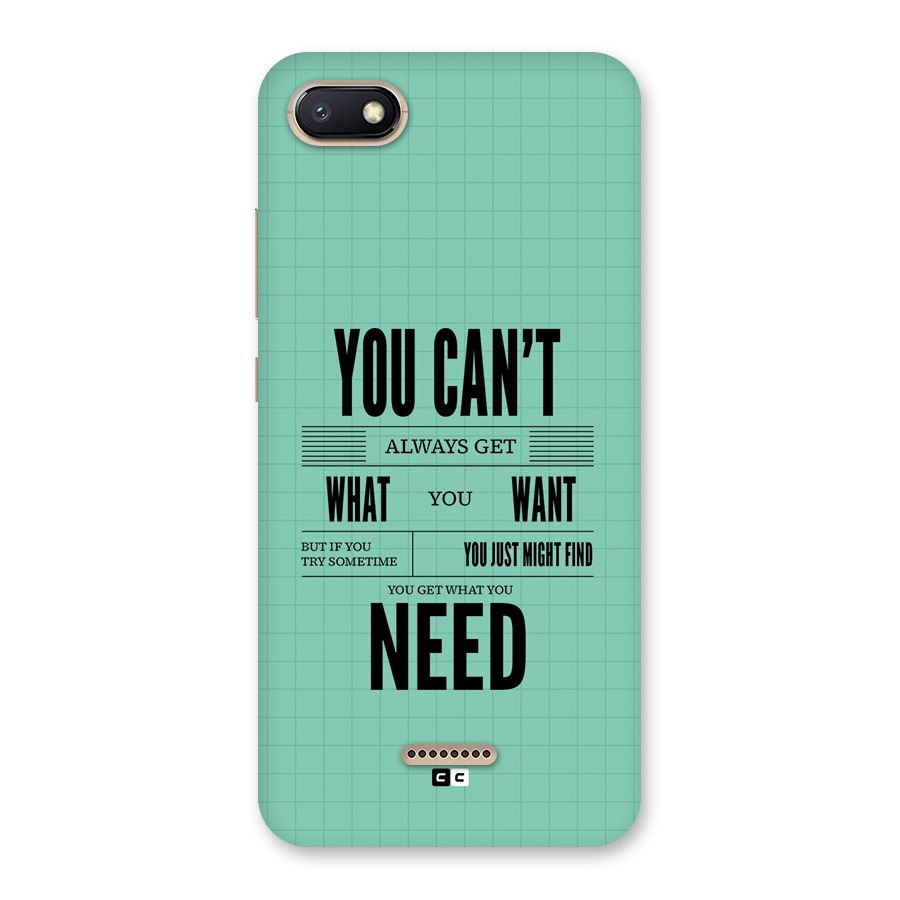 Cant Always Get Back Case for Redmi 6A
