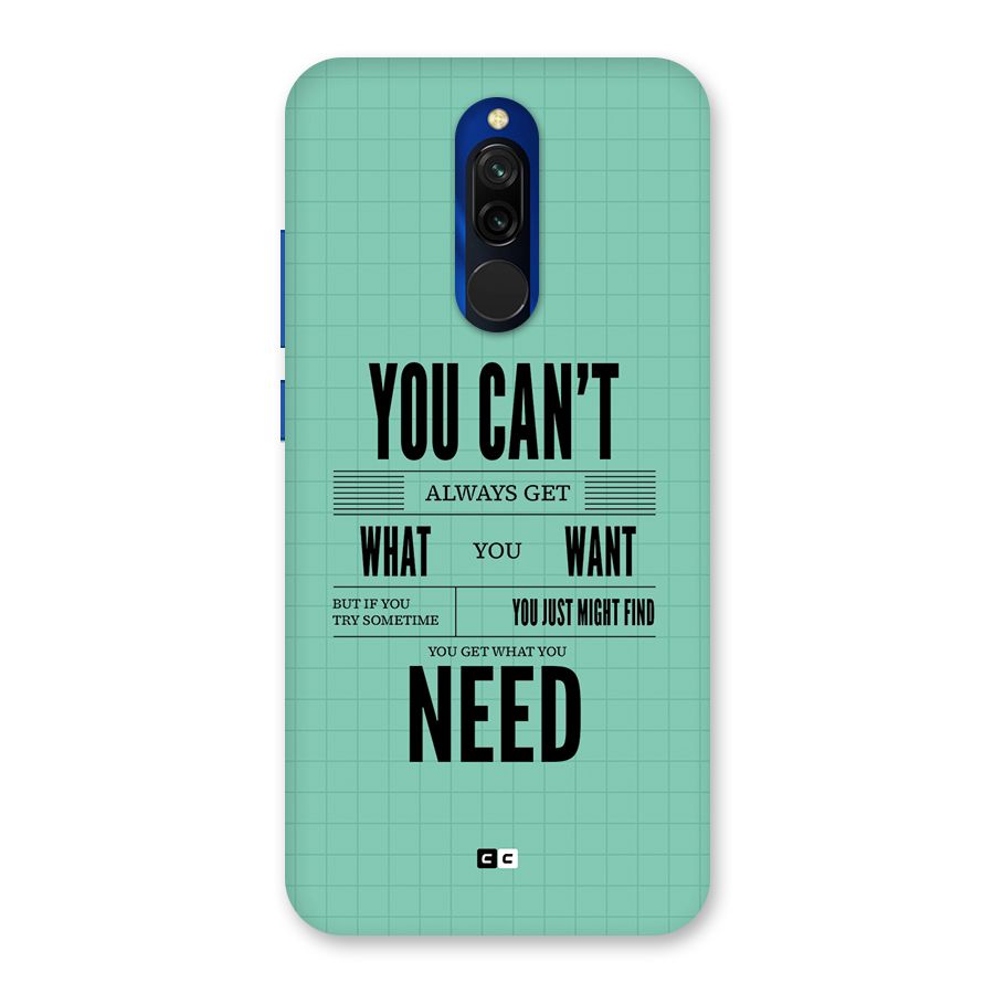 Cant Always Get Back Case for Redmi 8