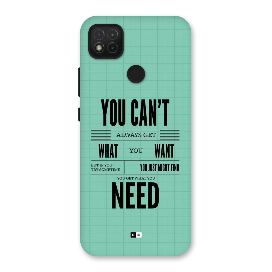 Cant Always Get Back Case for Redmi 9 Activ