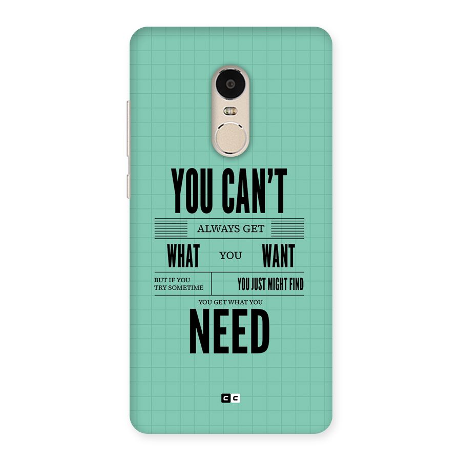 Cant Always Get Back Case for Redmi Note 4