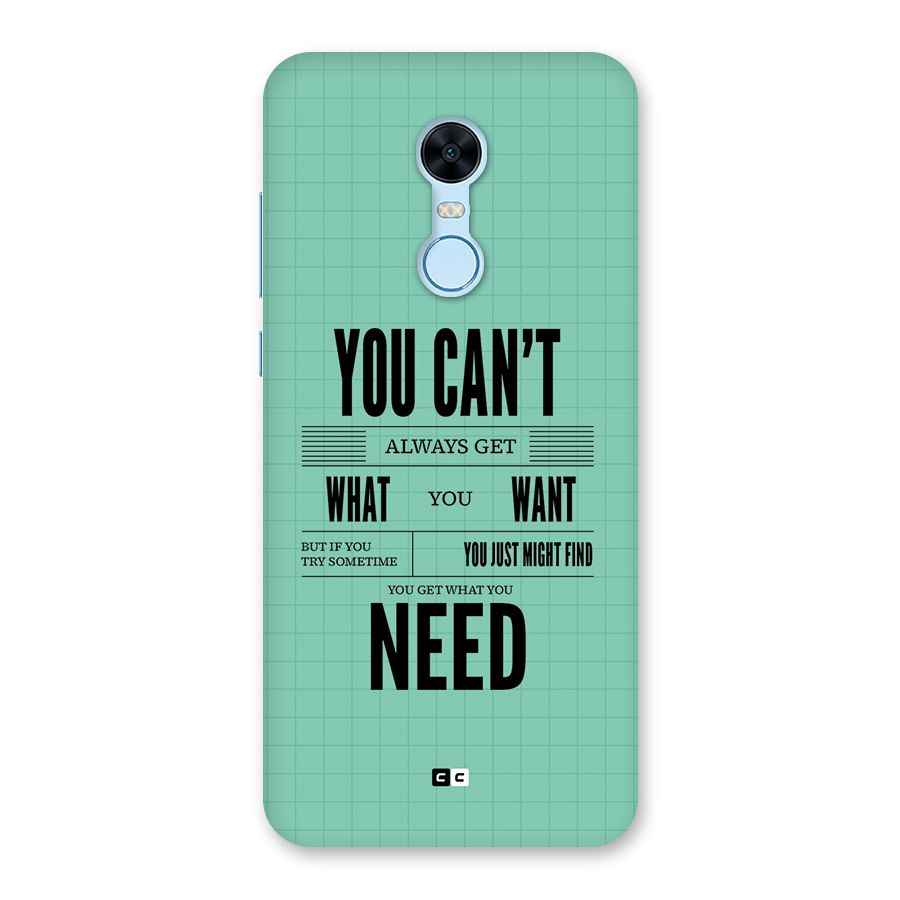 Cant Always Get Back Case for Redmi Note 5