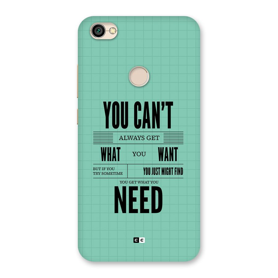 Cant Always Get Back Case for Redmi Y1 2017