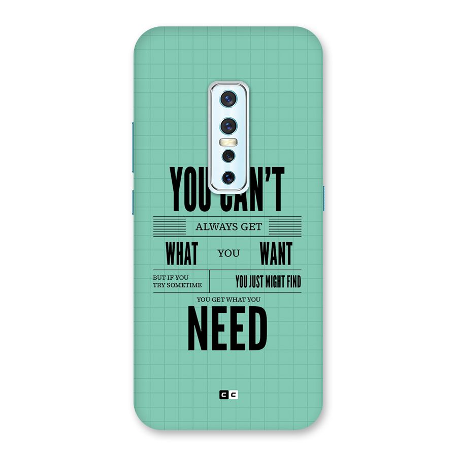 Cant Always Get Back Case for Vivo V17 Pro