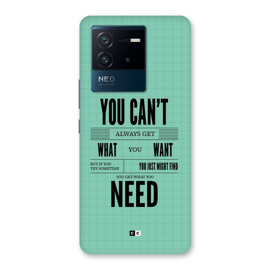 Cant Always Get Back Case for Vivo iQOO Neo 6 5G