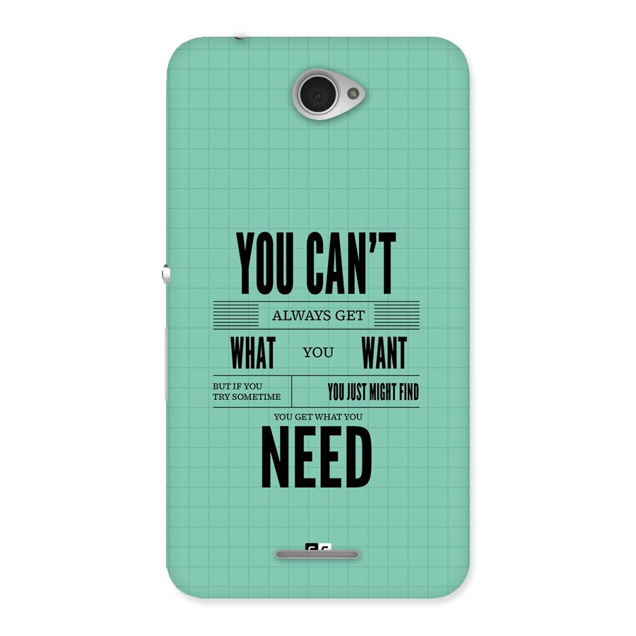 Cant Always Get Back Case for Xperia E4
