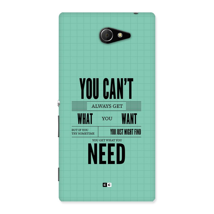 Cant Always Get Back Case for Xperia M2