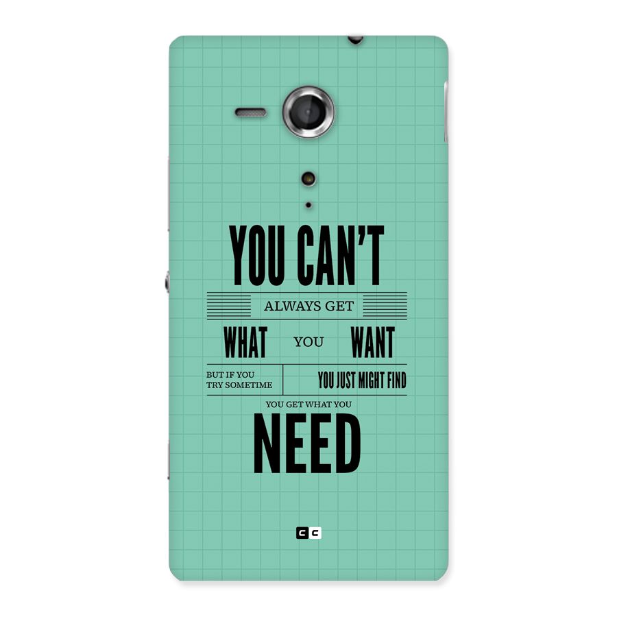 Cant Always Get Back Case for Xperia Sp