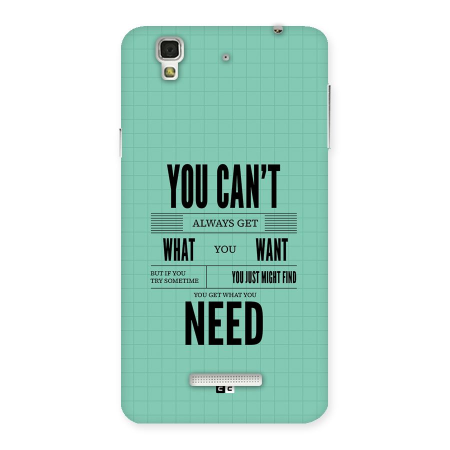 Cant Always Get Back Case for YU Yureka Plus