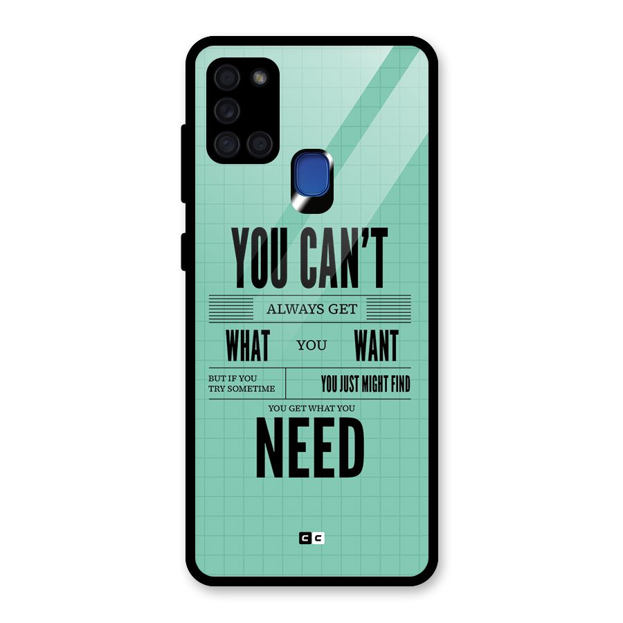 Cant Always Get Glass Back Case for Galaxy A21s