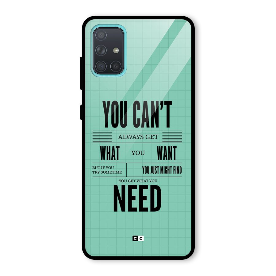 Cant Always Get Glass Back Case for Galaxy A71