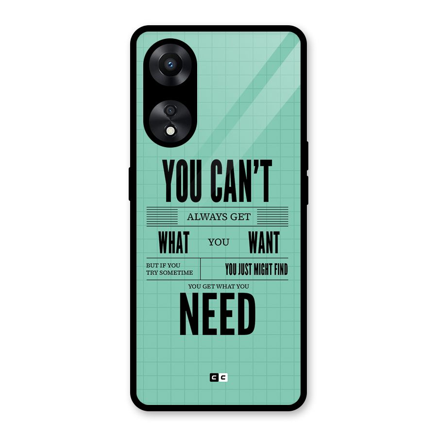 Cant Always Get Glass Back Case for Oppo A78