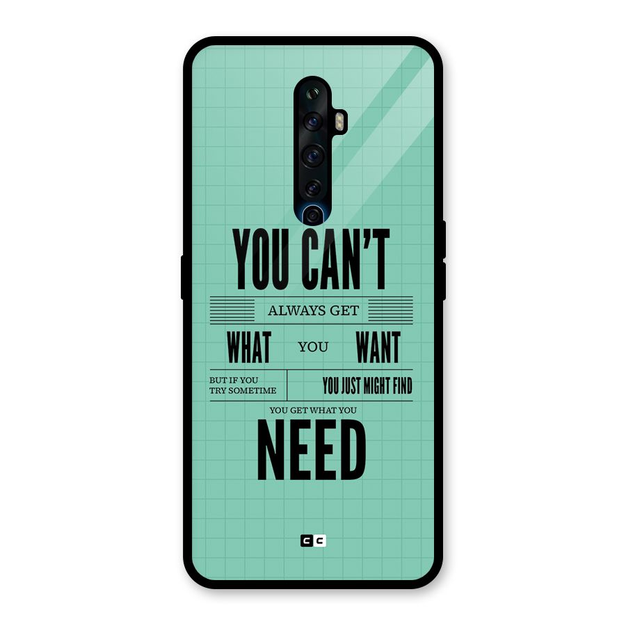 Cant Always Get Glass Back Case for Oppo Reno2 F