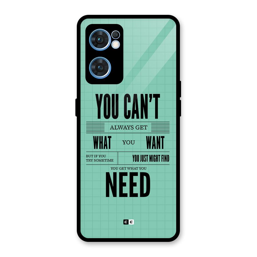 Cant Always Get Glass Back Case for Oppo Reno7 5G