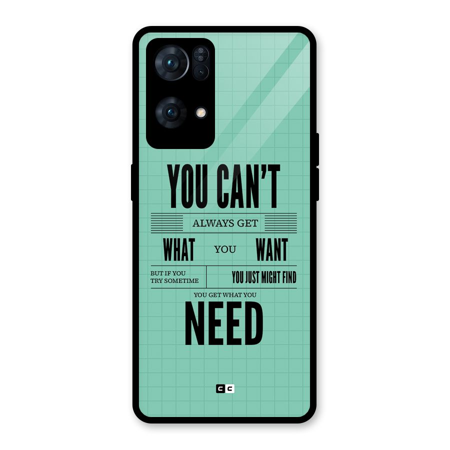 Cant Always Get Glass Back Case for Oppo Reno7 Pro 5G
