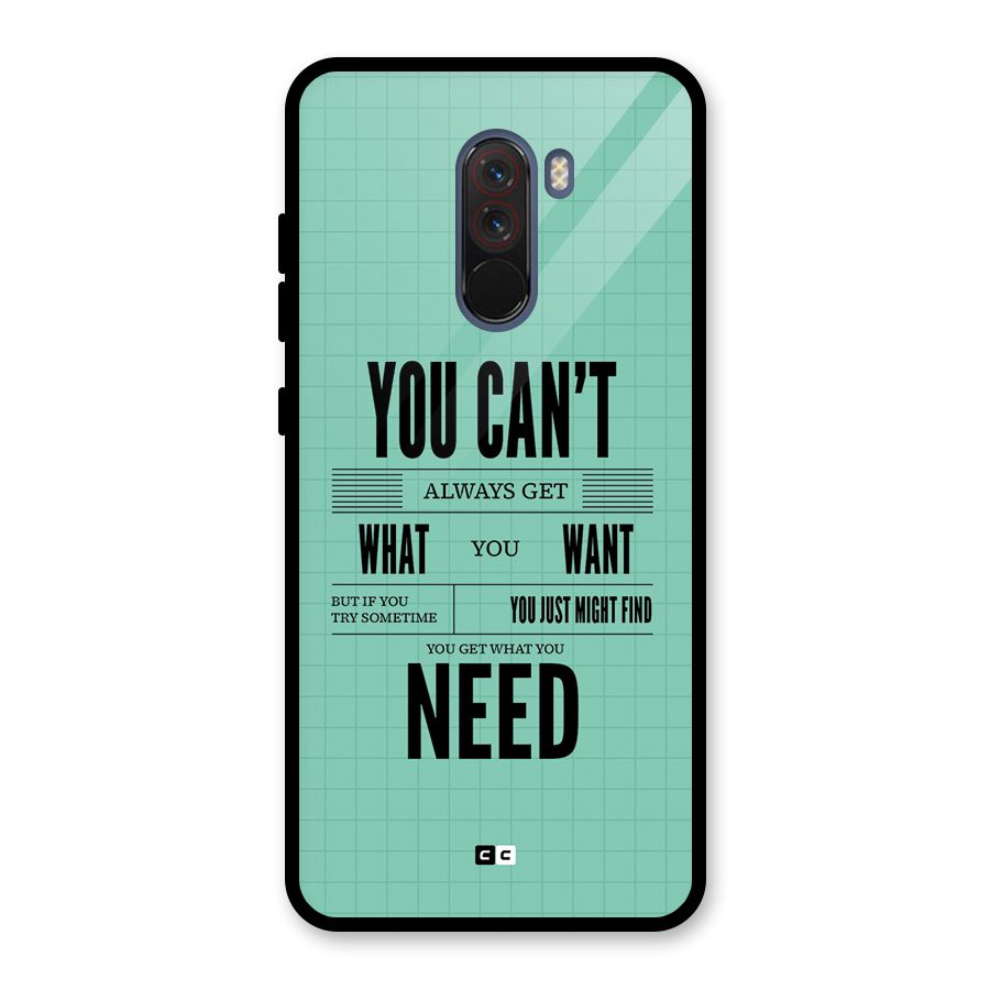 Cant Always Get Glass Back Case for Poco F1