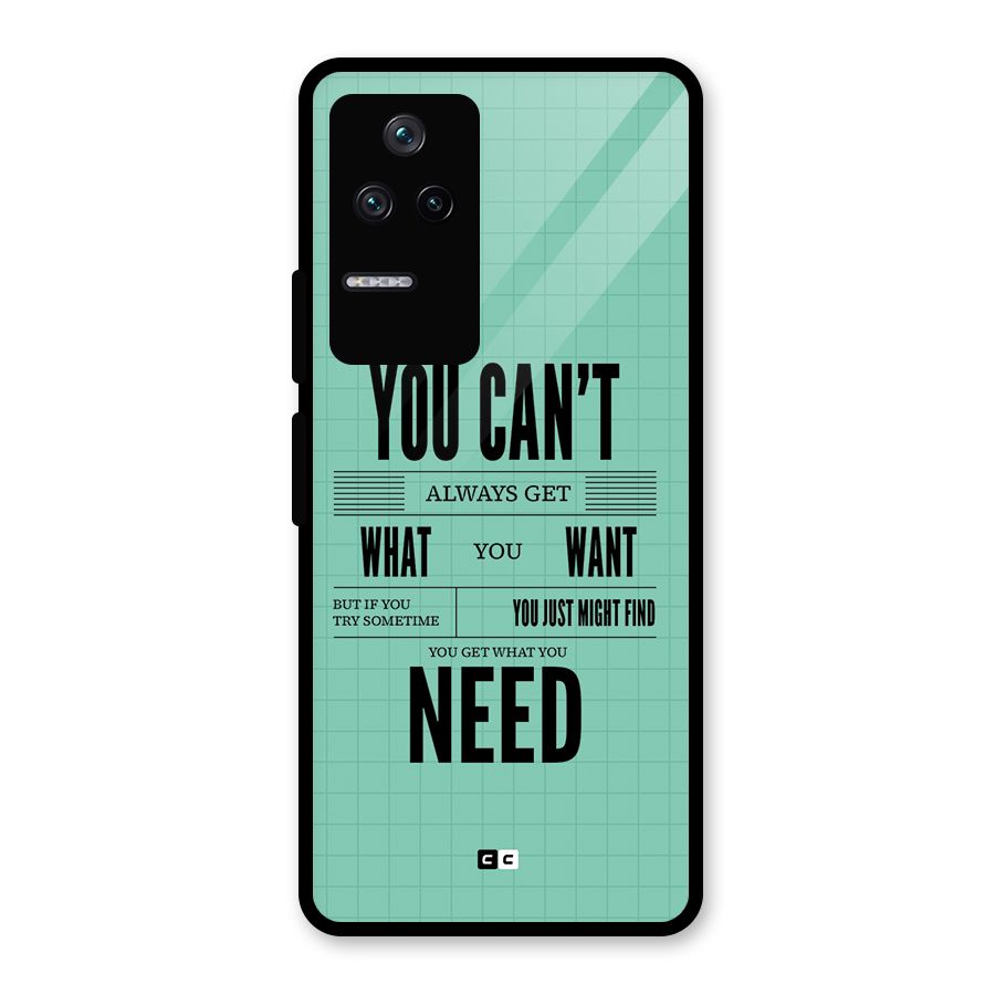 Cant Always Get Glass Back Case for Poco F4 5G