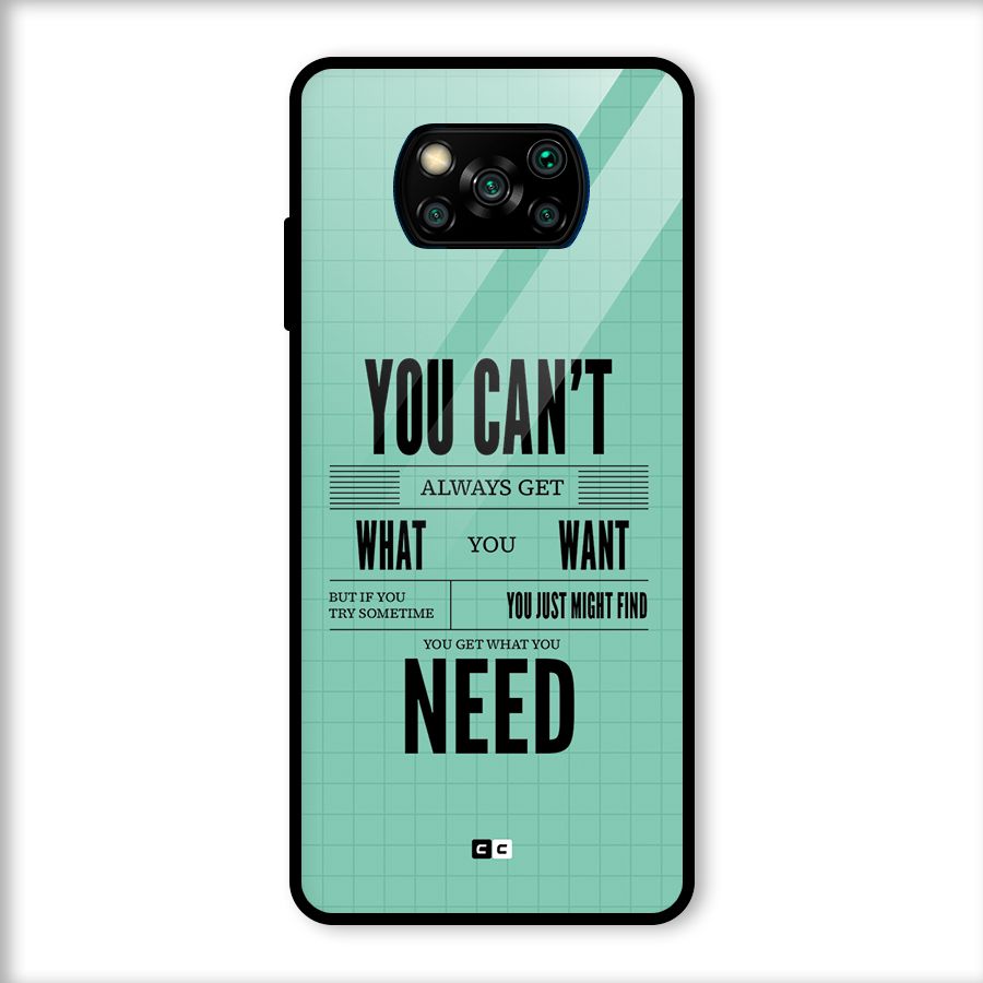 Cant Always Get Glass Back Case for Poco X3