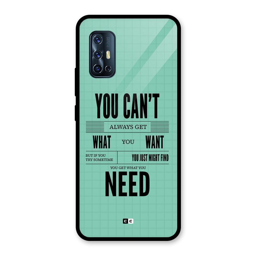 Cant Always Get Glass Back Case for Vivo V17