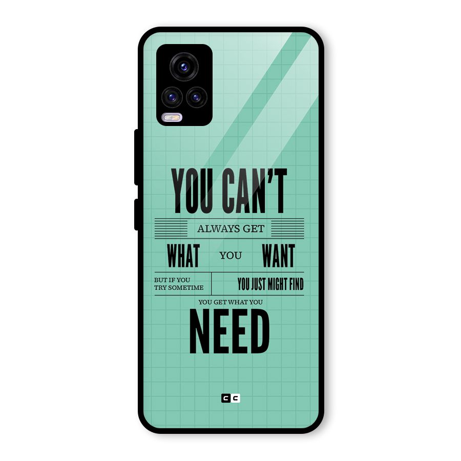 Cant Always Get Glass Back Case for Vivo V20 2021