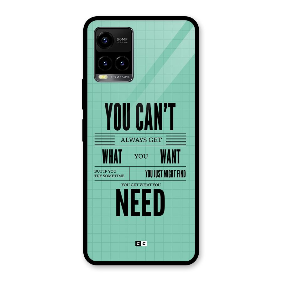 Cant Always Get Glass Back Case for Vivo Y21T