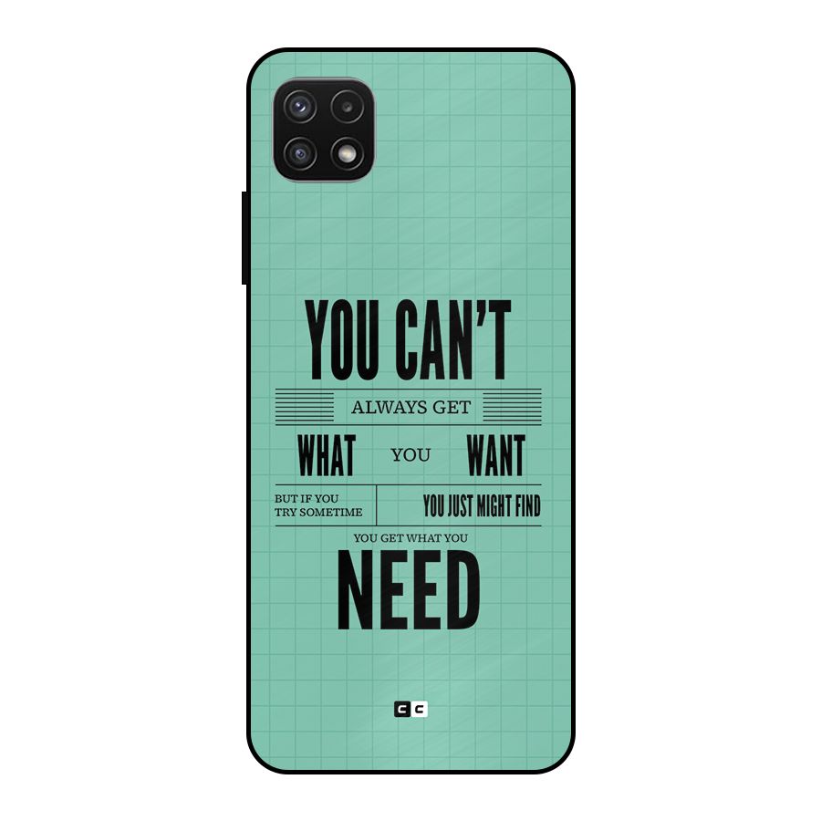 Cant Always Get Metal Back Case for Galaxy A22 5G